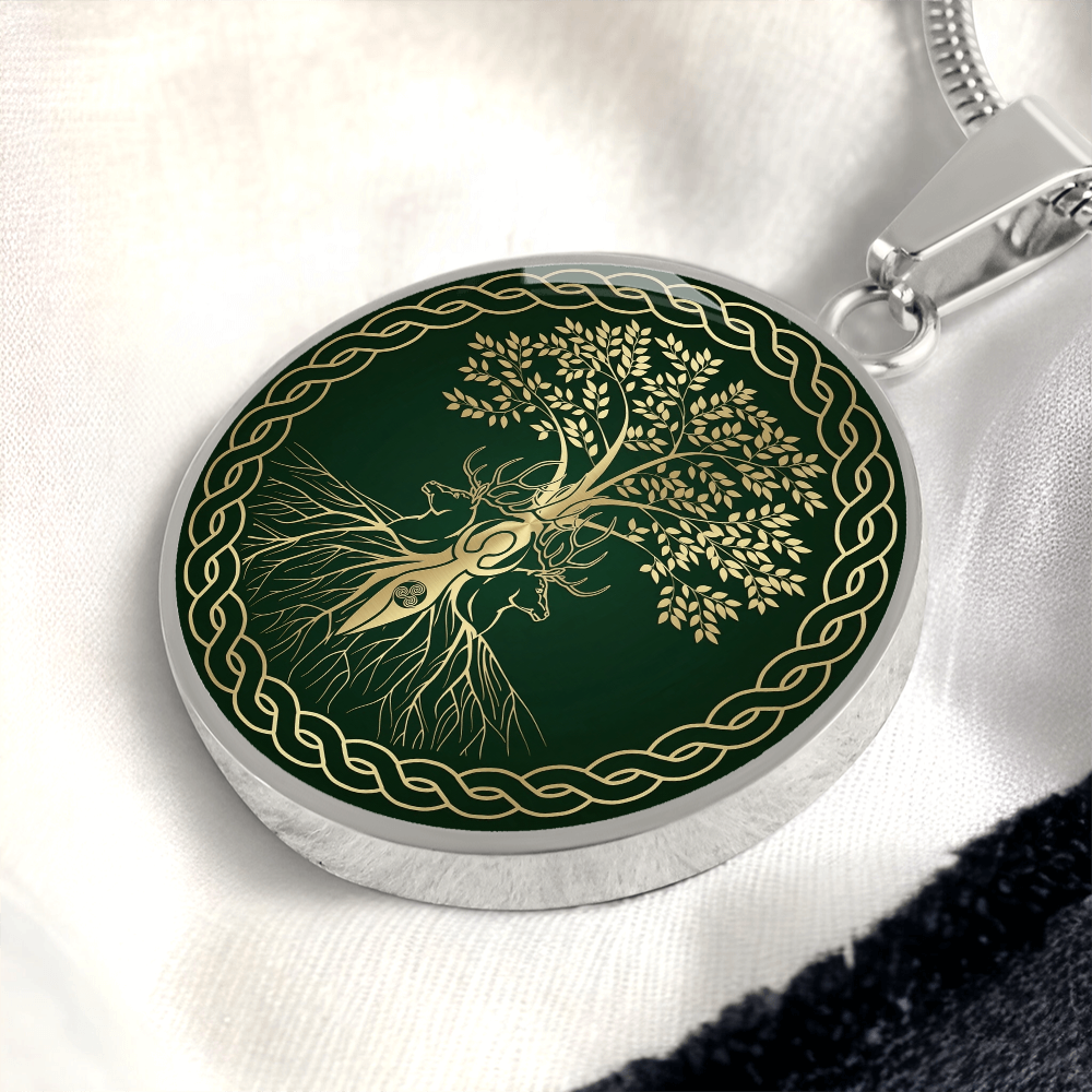 Viking Tree of Life Necklace Norse Yggdrasil Pendant Celtic Knot Jewelry