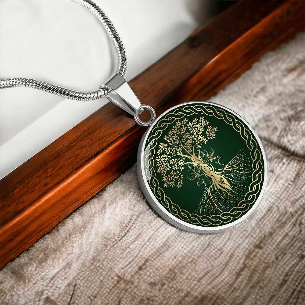 Viking Tree of Life Necklace Norse Yggdrasil Pendant Celtic Knot Jewelry