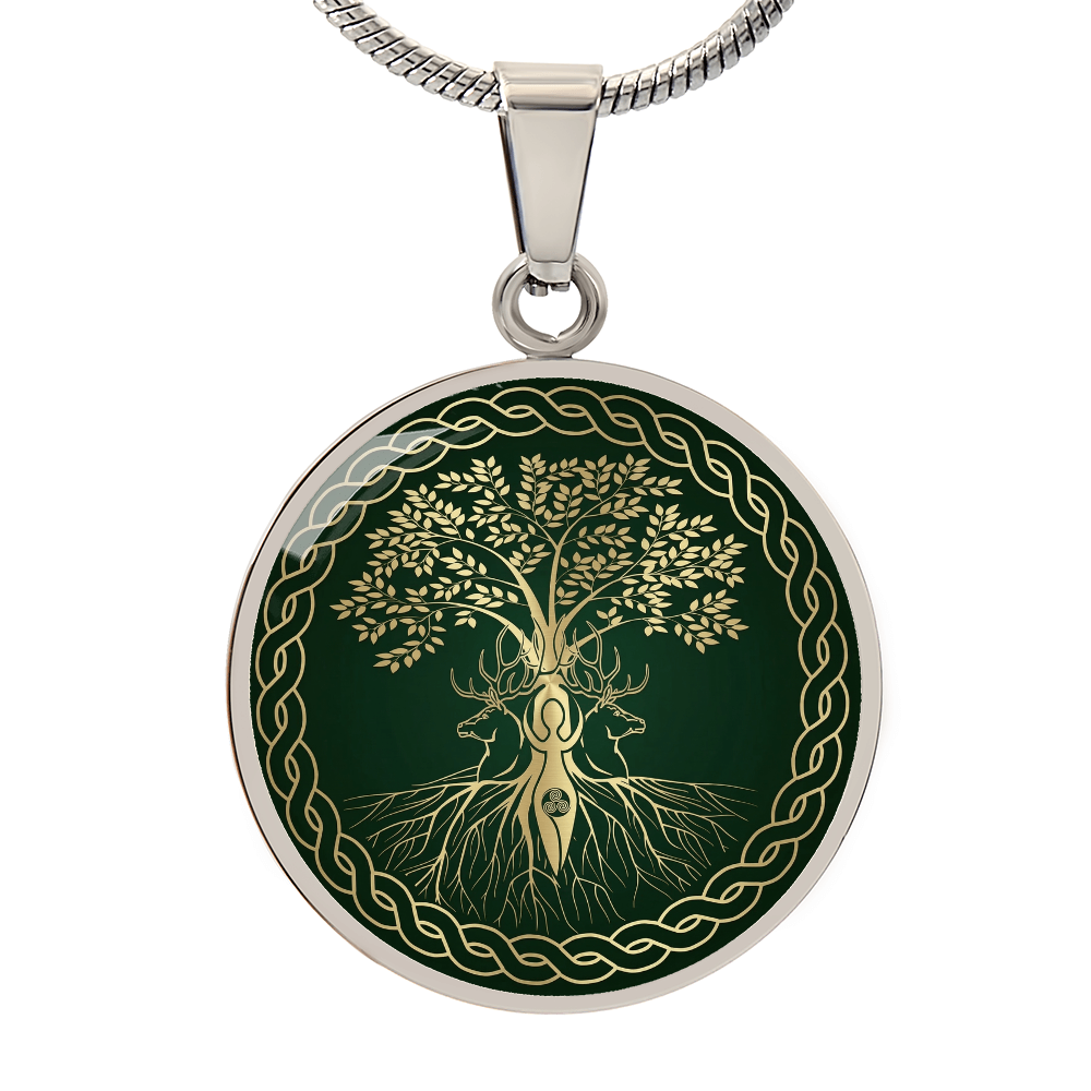 Viking Tree of Life Necklace Norse Yggdrasil Pendant Celtic Knot Jewelry