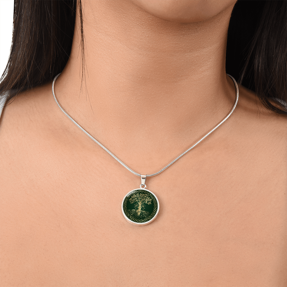 Viking Tree of Life Necklace Norse Yggdrasil Pendant Celtic Knot Jewelry