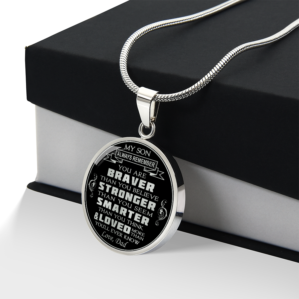 Great Dad To Son Unique Luxury Necklace Gift From Father Daddy Papa for Birthday (132610141562)