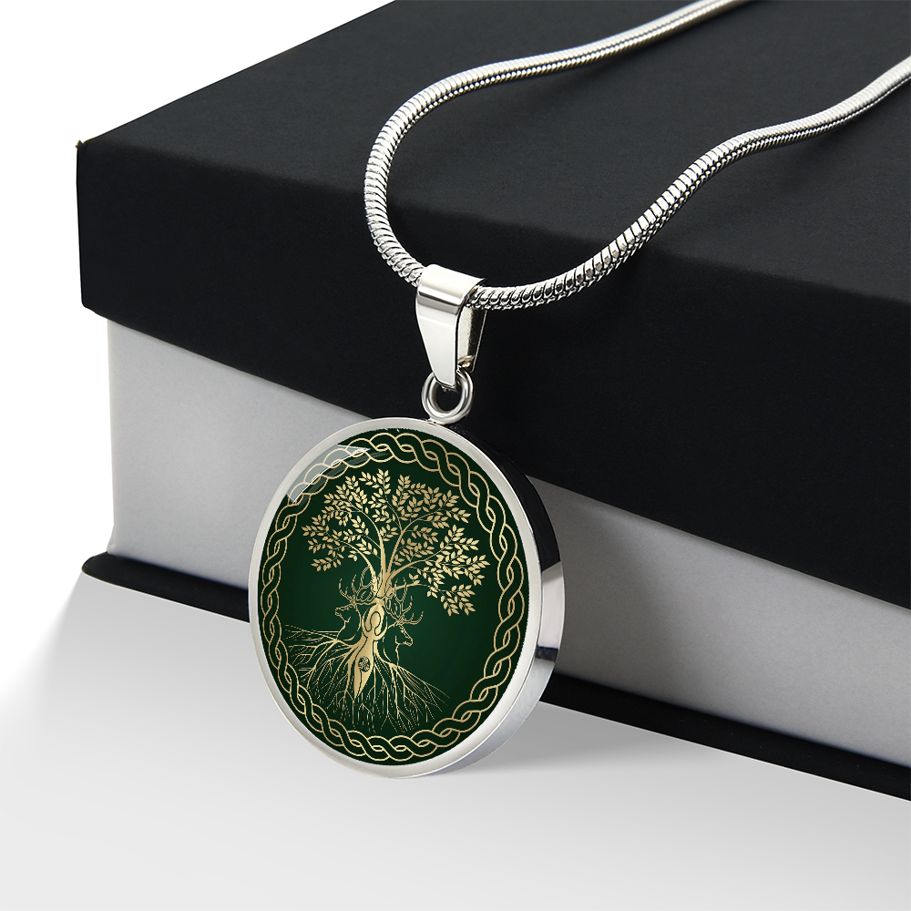 Viking Tree of Life Necklace Norse Yggdrasil Pendant Celtic Knot Jewelry
