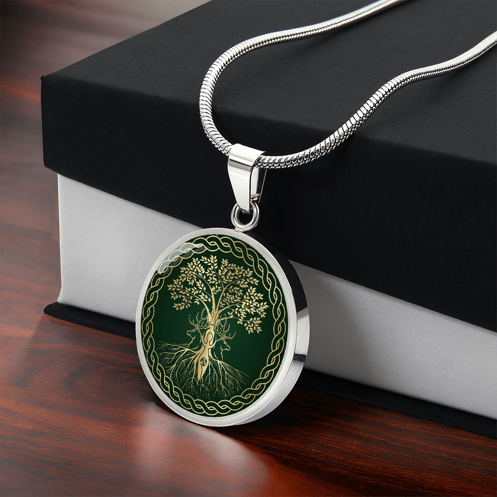 Viking Tree of Life Necklace Norse Yggdrasil Pendant Celtic Knot Jewelry
