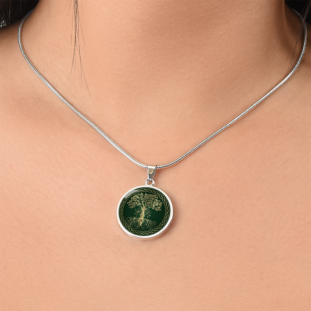 Viking Tree of Life Necklace Norse Yggdrasil Pendant Celtic Knot Jewelry