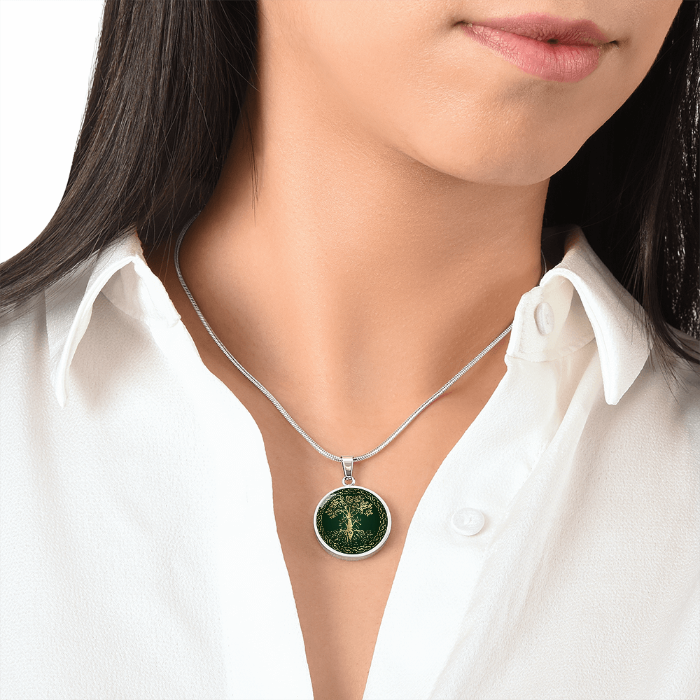 Viking Tree of Life Necklace Norse Yggdrasil Pendant Celtic Knot Jewelry