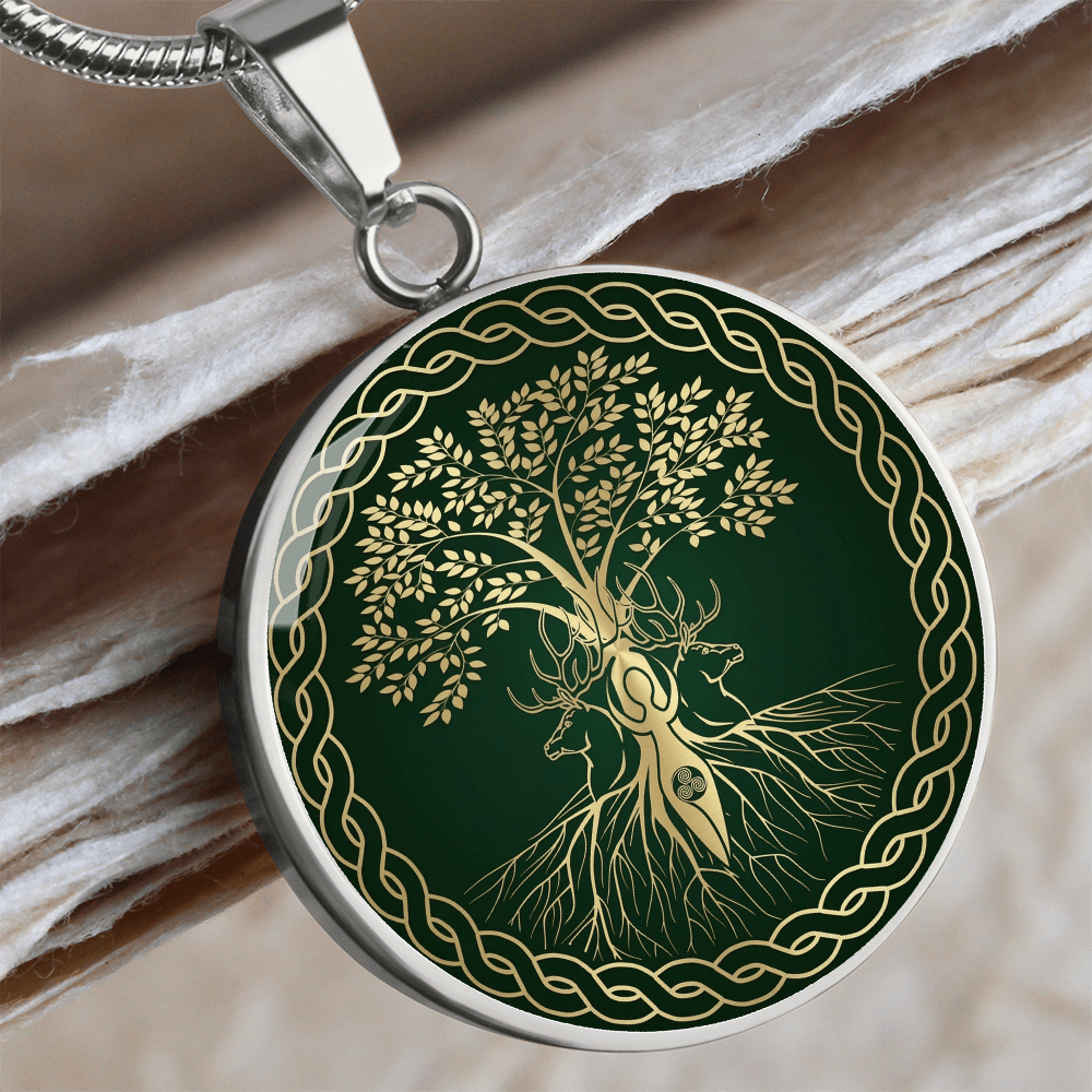 Viking Tree of Life Necklace Norse Yggdrasil Pendant Celtic Knot Jewelry