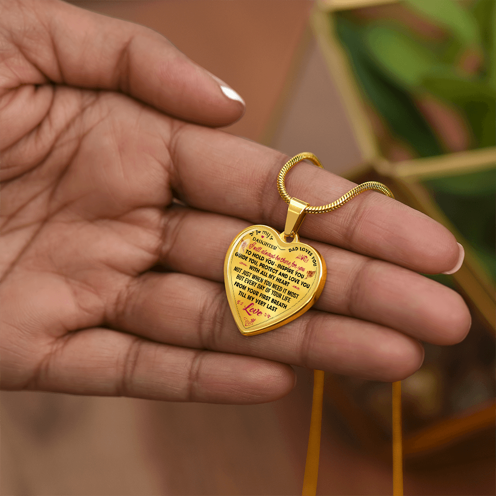 Proud Father to Daughter Gifts from Daddy Papa - Unique Novelty Luxury Necklace (132869730796)