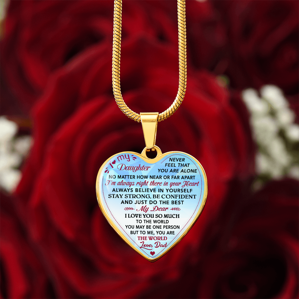 Father & Daughter Unique Inspirational Heart Necklace Gift For Little Princess (133105599807)