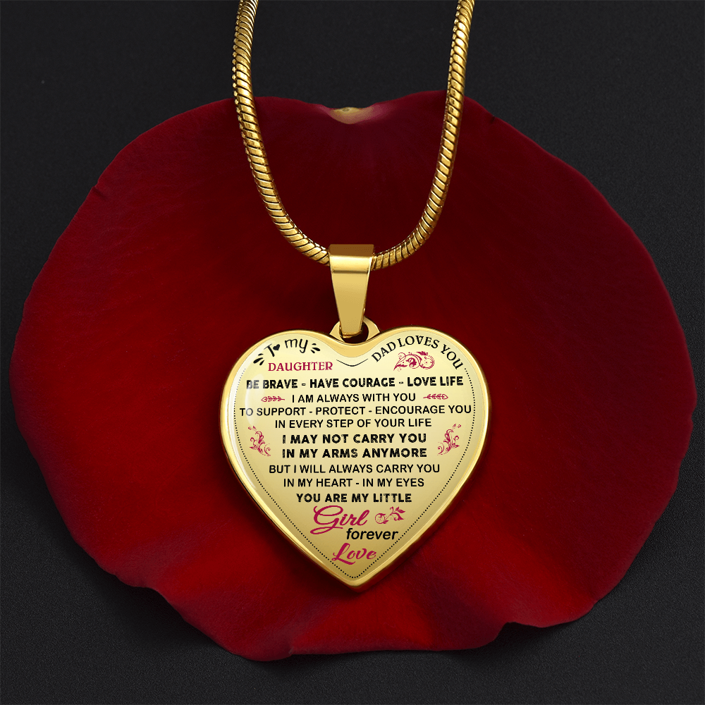 Heart Necklace from Dad – Meaningful Gift for Daughter to Celebrate Her Journey (132869386267)