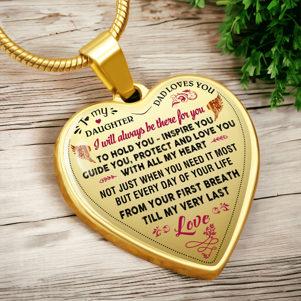 Proud Father To Daughter Gift From Daddy Papa - Unique Novelty Luxury Necklace for Little Girl, Princess (132869730796)