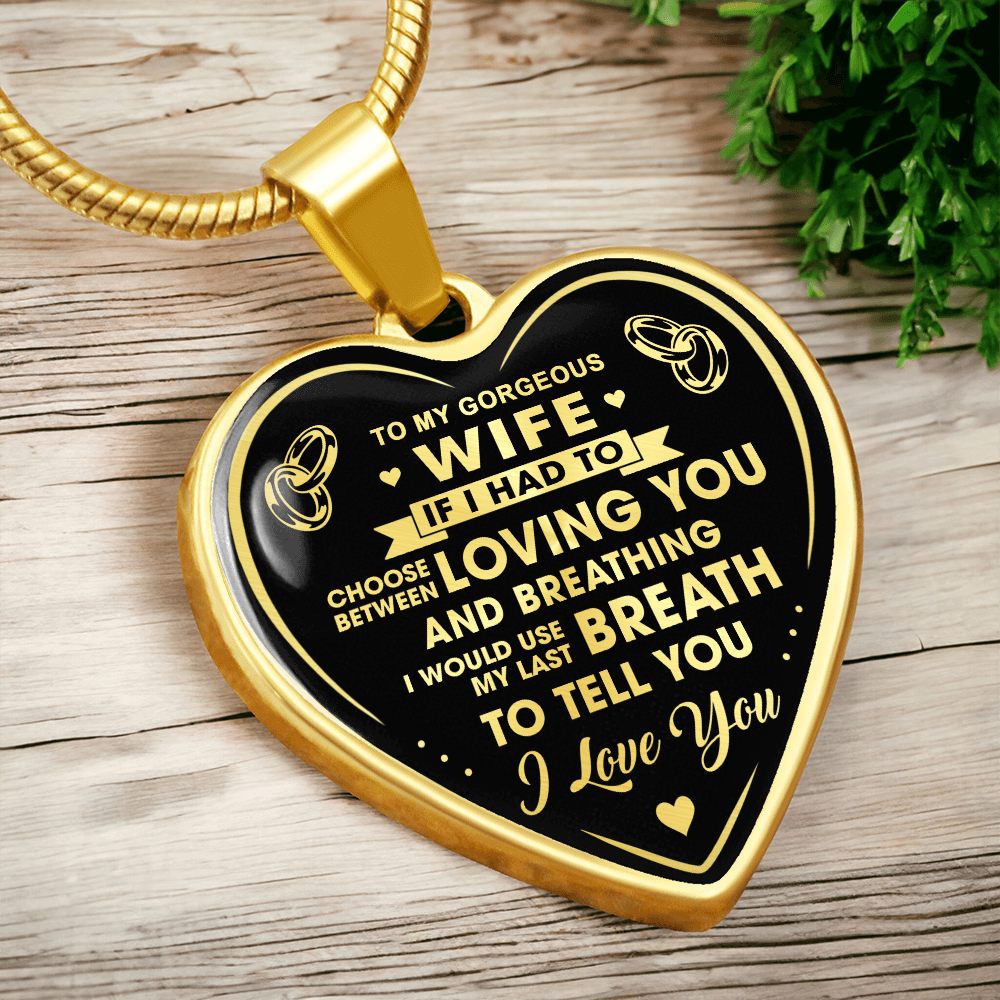 Valentines Day Birthday Gift for Wife Bride Girlfriend - Luxury Novelty Necklace from Husband Partner Broom