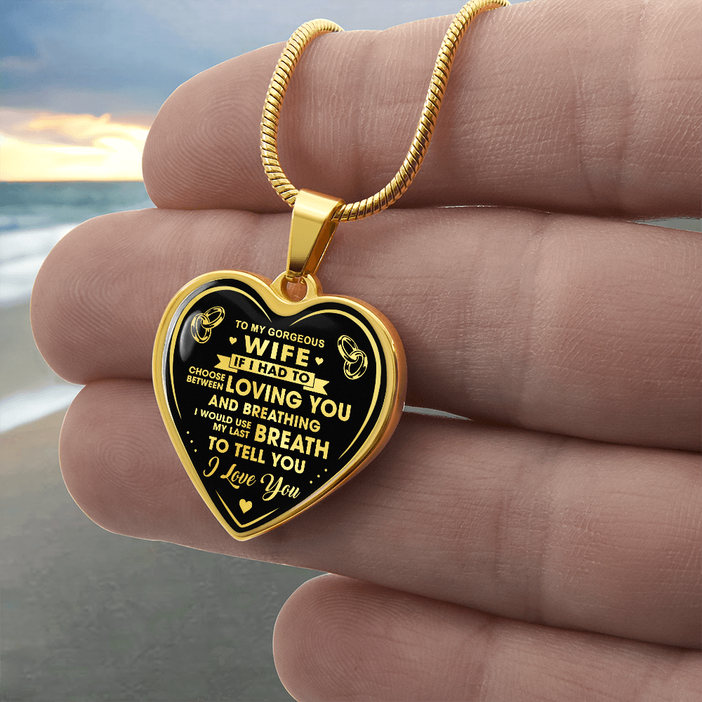 Valentines Day Birthday Gift for Wife Bride Girlfriend - Luxury Novelty Necklace from Husband Partner Broom