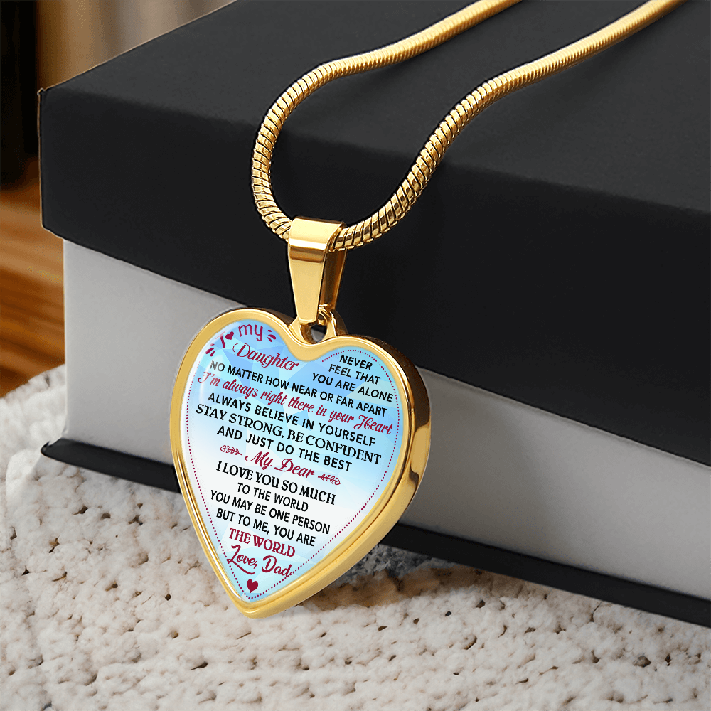 Father & Daughter Unique Inspirational Heart Necklace Gift For Little Princess (133105599807)