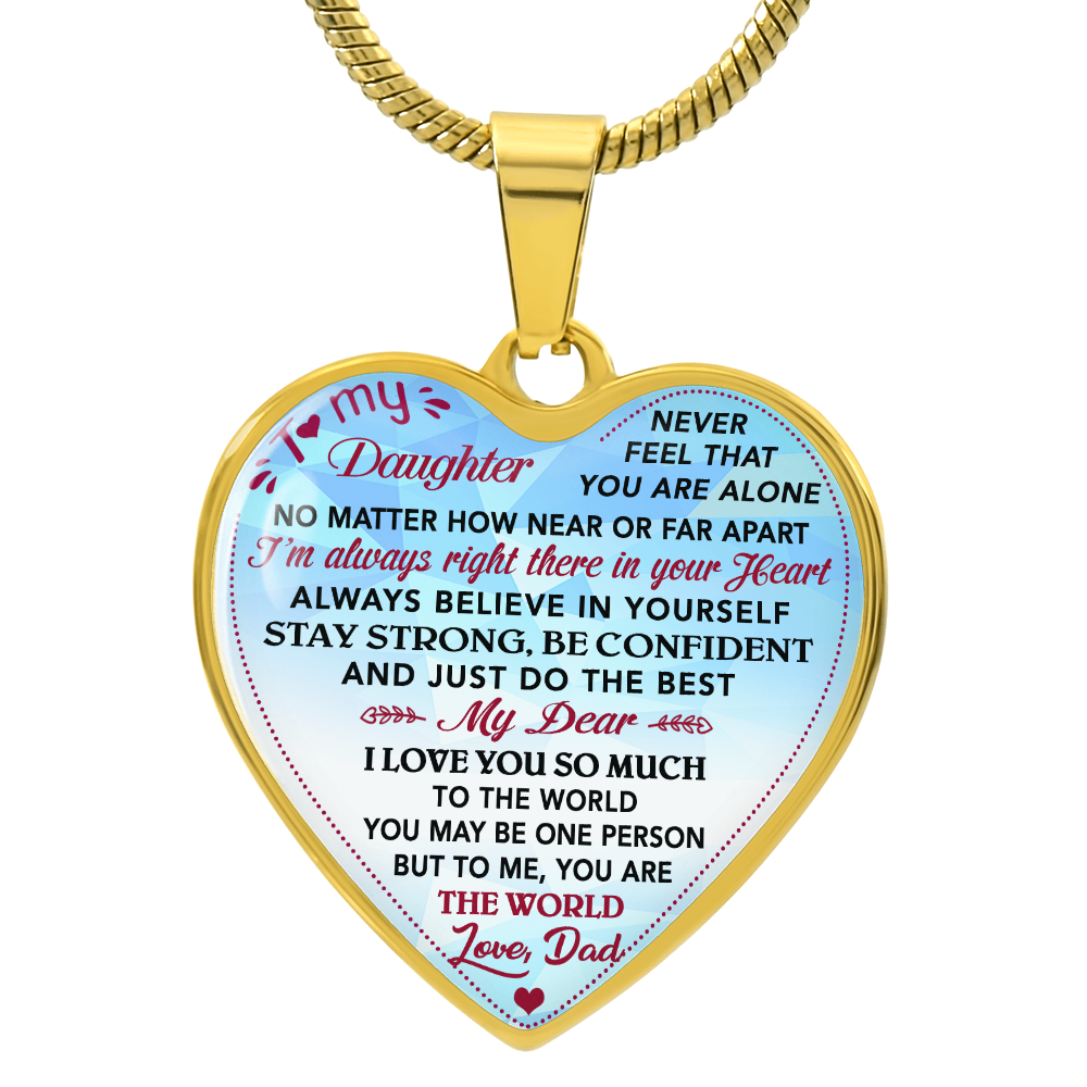 Father & Daughter Unique Inspirational Heart Necklace Gift For Little Princess (133105599807)