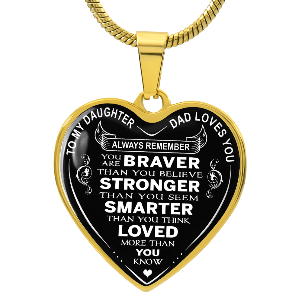 To My Daughter Necklace, Meaningful Jewelry Gift from Mom & Dad for Any Occasion (132614561515)