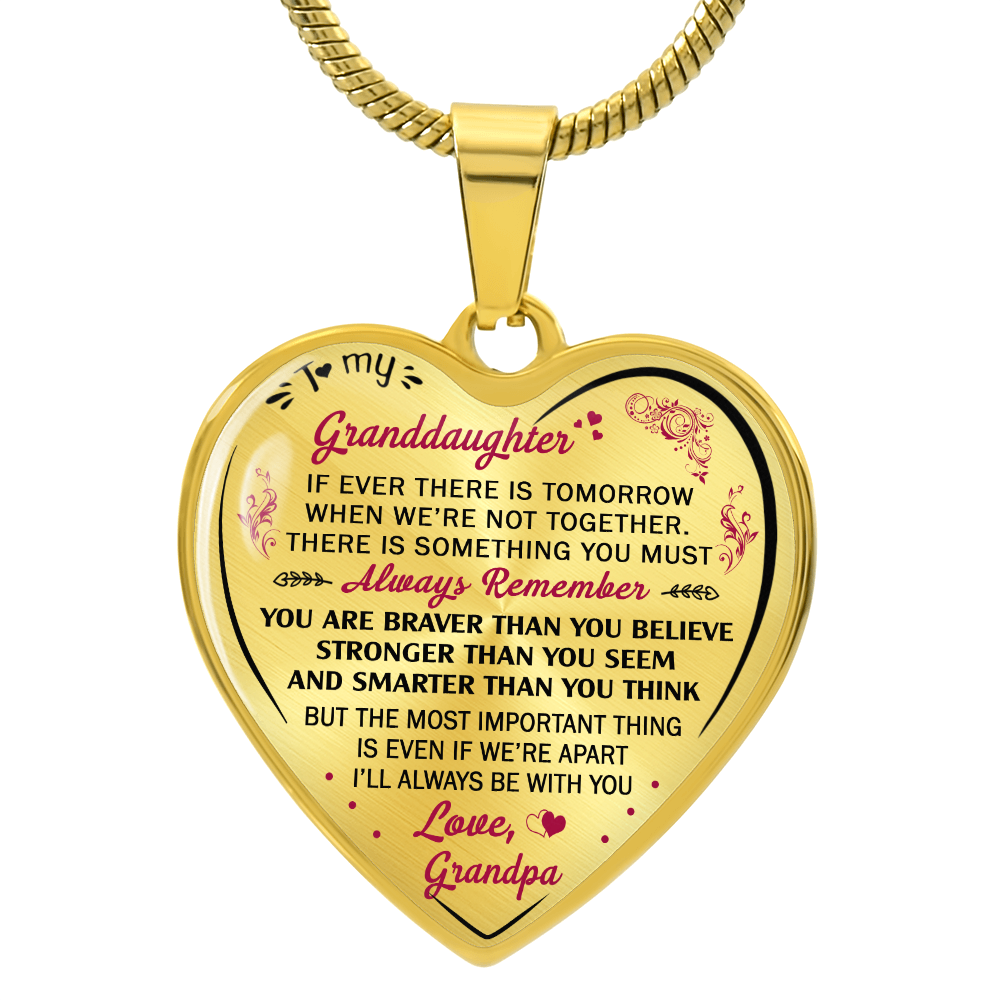 Birthday Gifts For Granddaughter - Luxury Novelty Necklace from Grandpa Granddad (132881545228)