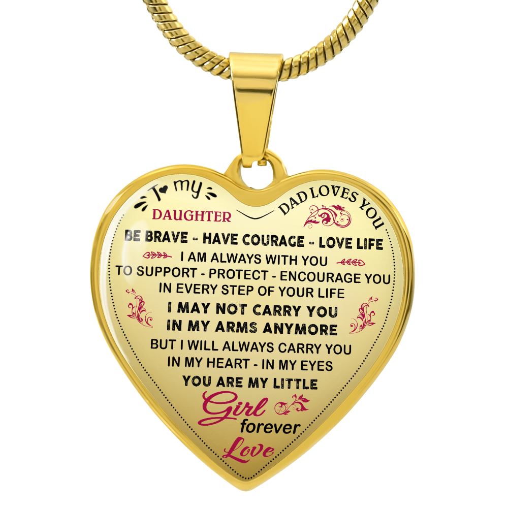 Heart Necklace from Dad – Meaningful Gift for Daughter to Celebrate Her Journey (132869386267)