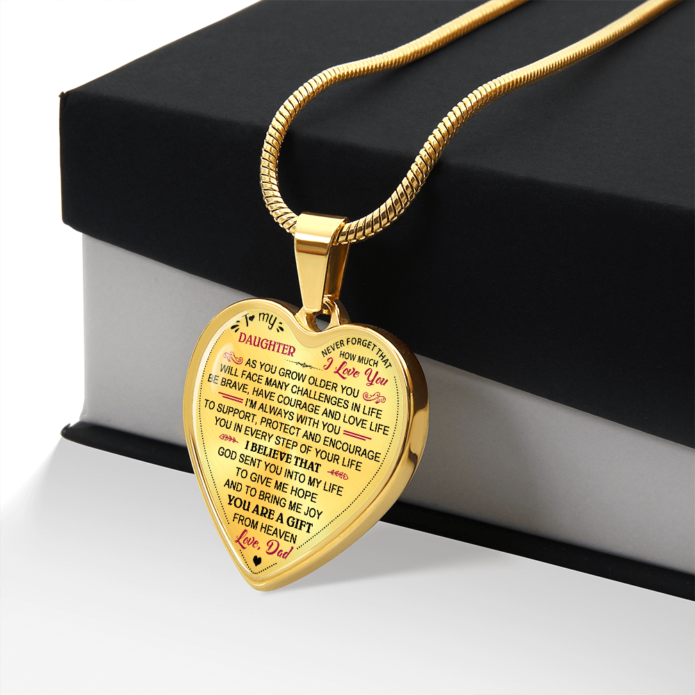 Father And Daughter Gift - To My Daughter Luxury Novelty Necklace From Dad Daddy (132868494839)