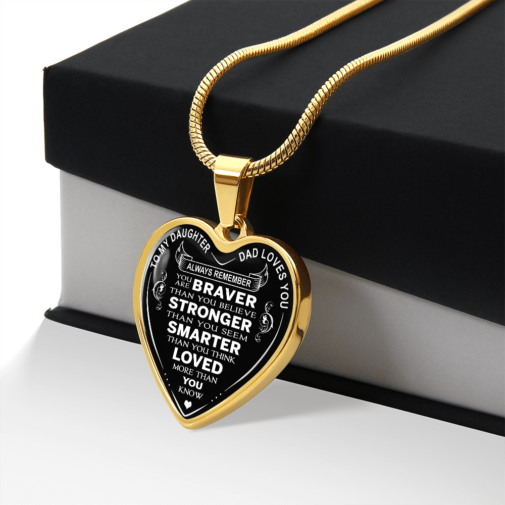 To My Daughter Necklace, Meaningful Jewelry Gift from Mom & Dad for Any Occasion (132614561515)