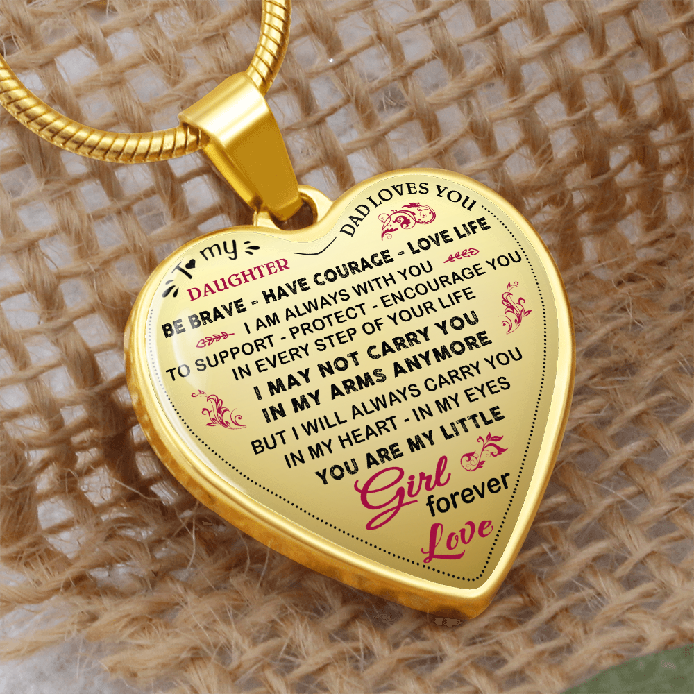 Heart Necklace from Dad – Meaningful Gift for Daughter to Celebrate Her Journey (132869386267)