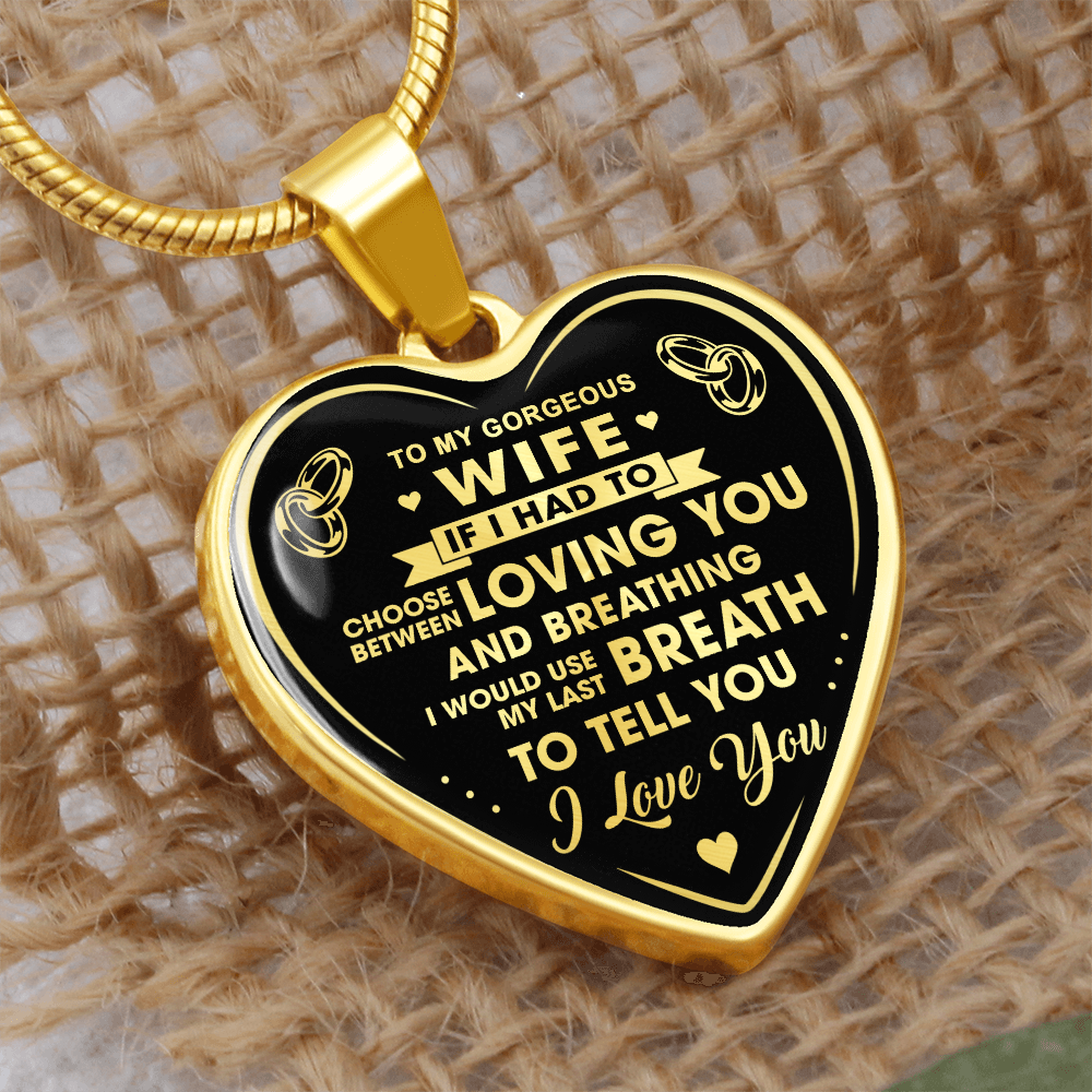 Valentines Day Birthday Gift for Wife Bride Girlfriend - Luxury Novelty Necklace from Husband Partner Broom