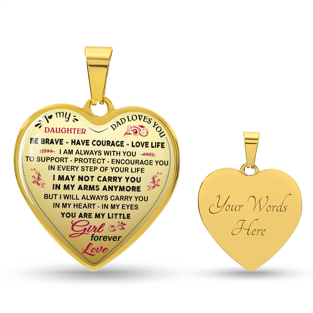 Heart Necklace from Dad – Meaningful Gift for Daughter to Celebrate Her Journey (132869386267)