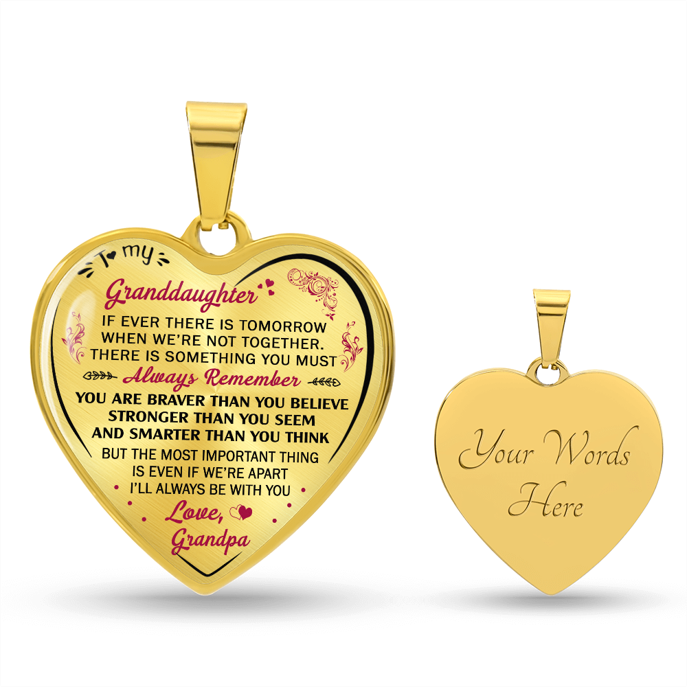 Birthday Gifts For Granddaughter - Luxury Novelty Necklace from Grandpa Granddad (132881545228)