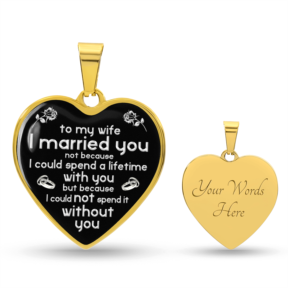 To My Wife Necklace Valentines Day Surprise Birthday Romantic Love Birthday Gift (132853402894)