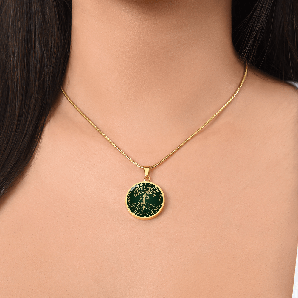 Viking Tree of Life Necklace Norse Yggdrasil Pendant Celtic Knot Jewelry