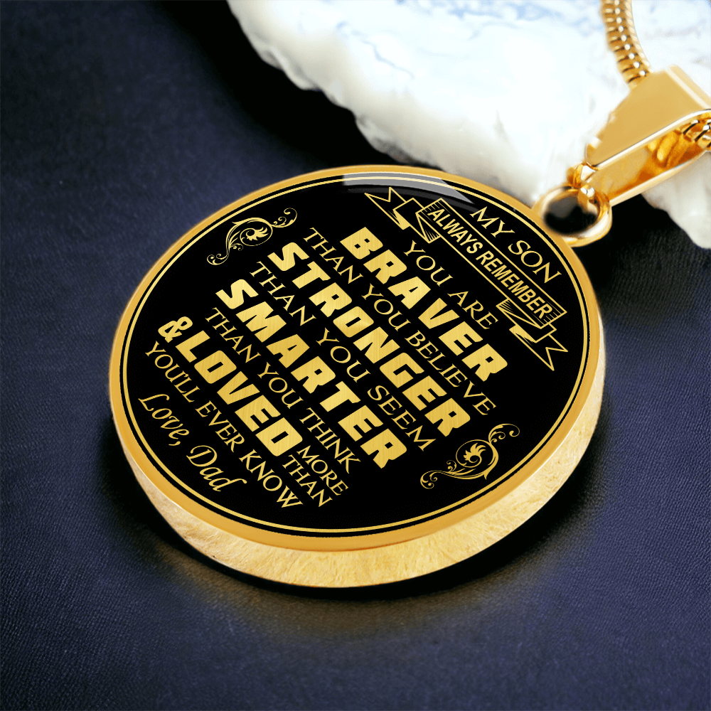 Great Dad To Son Unique Luxury Necklace Gift From Father Daddy Papa for Birthday (132610141562)