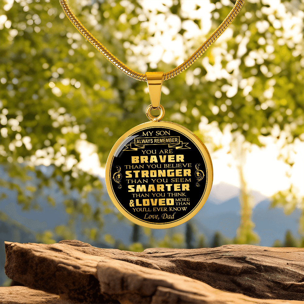 Great Dad To Son Unique Luxury Necklace Gift From Father Daddy Papa for Birthday (132610141562)