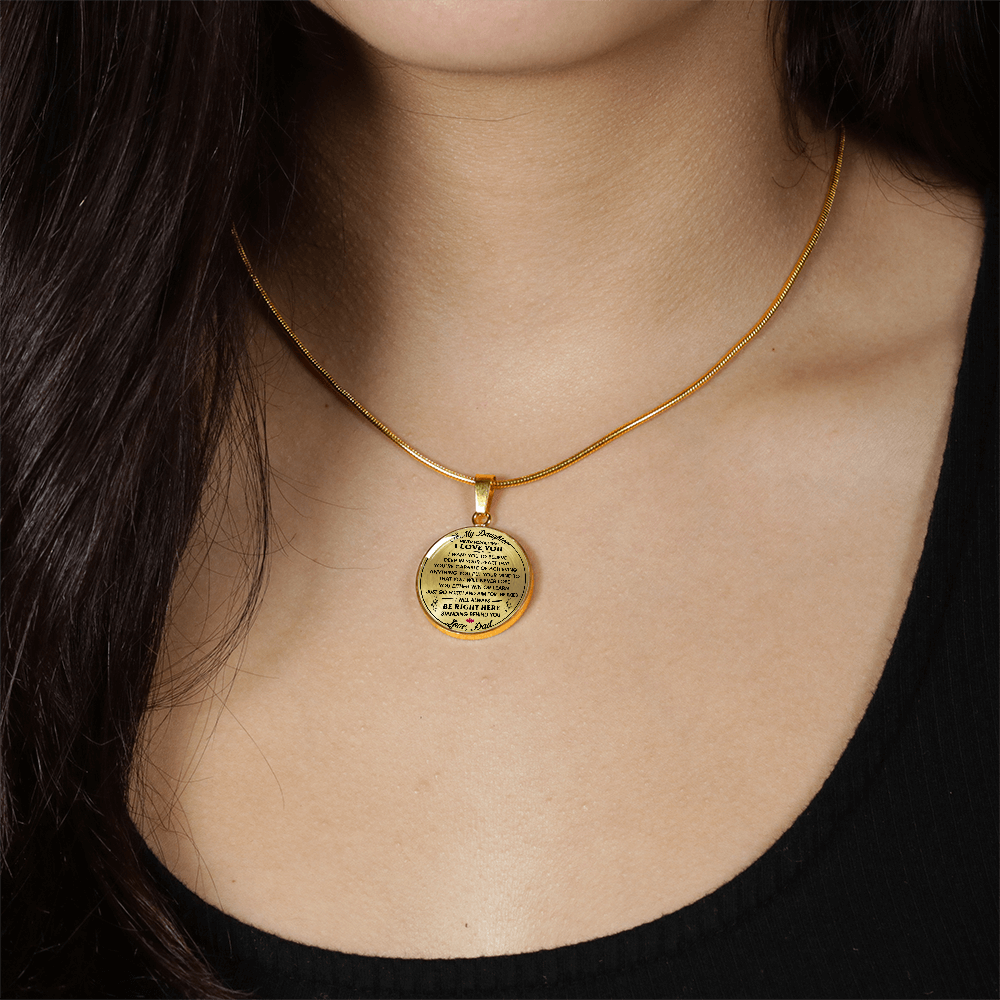 To My Daughter Gift from Dad Daddy - Unique Novelty Luxury Necklace For Birthday (132532563405)