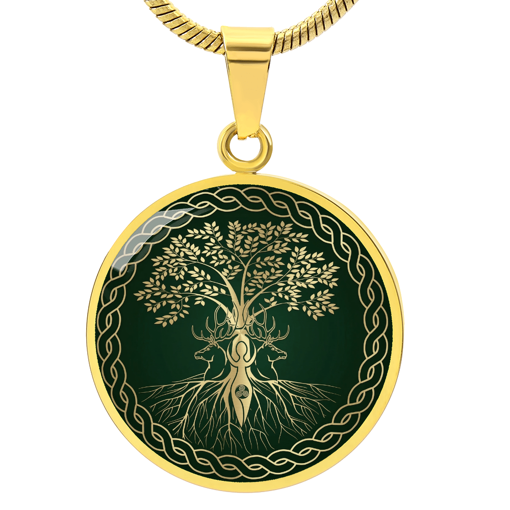 Viking Tree of Life Necklace Norse Yggdrasil Pendant Celtic Knot Jewelry
