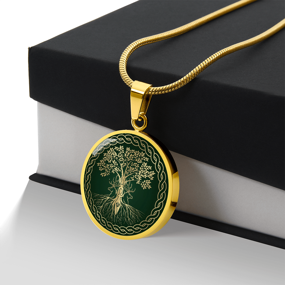 Viking Tree of Life Necklace Norse Yggdrasil Pendant Celtic Knot Jewelry