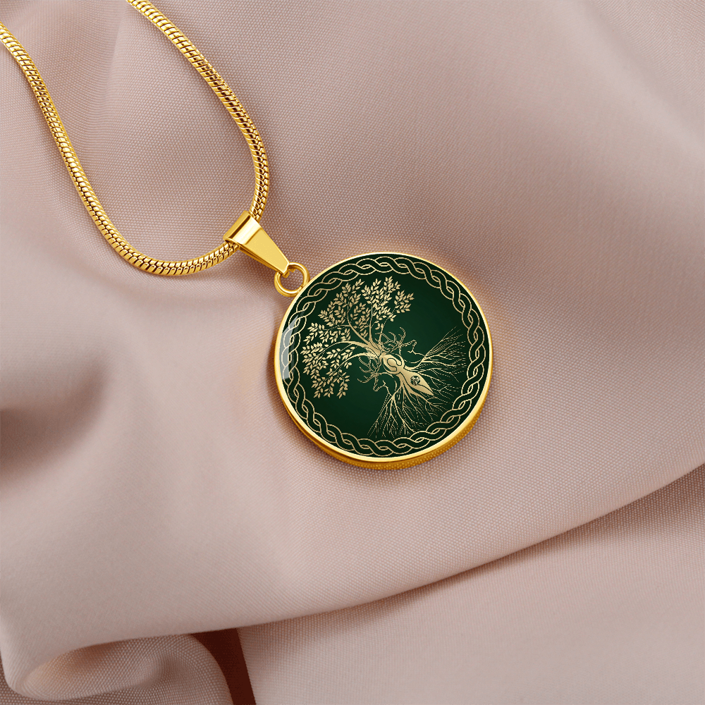 Viking Tree of Life Necklace Norse Yggdrasil Pendant Celtic Knot Jewelry