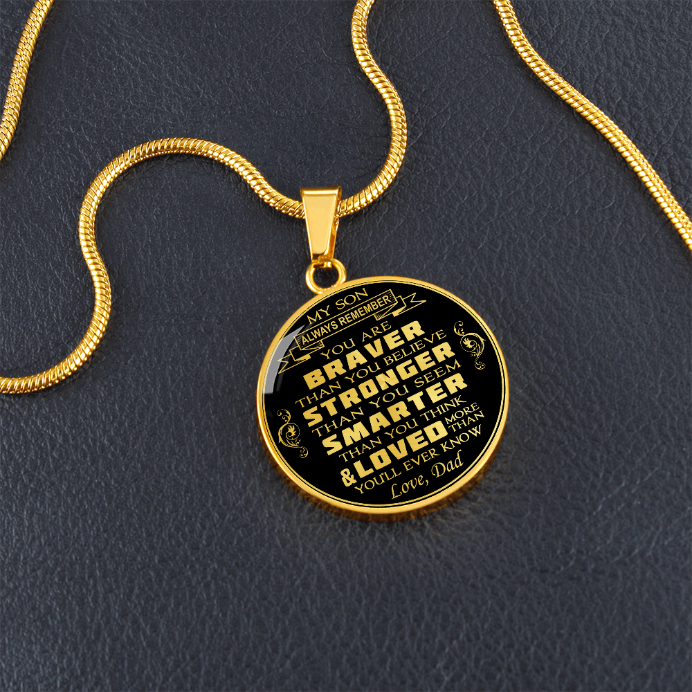 Great Dad To Son Unique Luxury Necklace Gift From Father Daddy Papa for Birthday (132610141562)