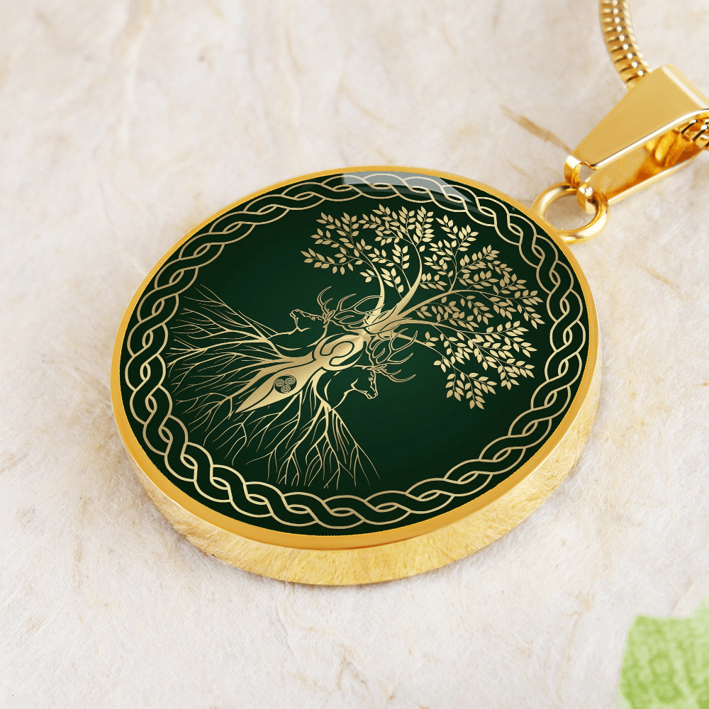 Viking Tree of Life Necklace Norse Yggdrasil Pendant Celtic Knot Jewelry
