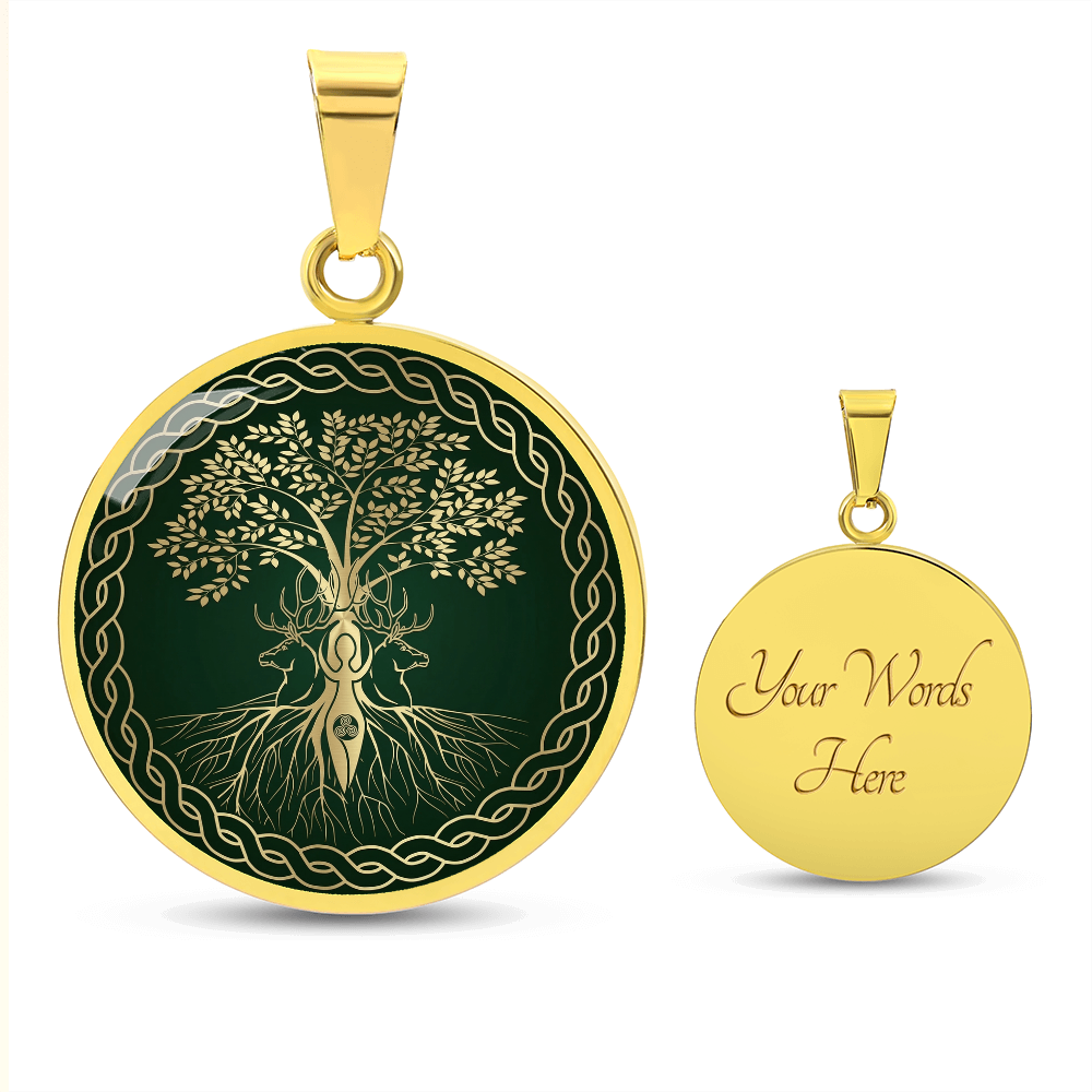 Viking Tree of Life Necklace Norse Yggdrasil Pendant Celtic Knot Jewelry