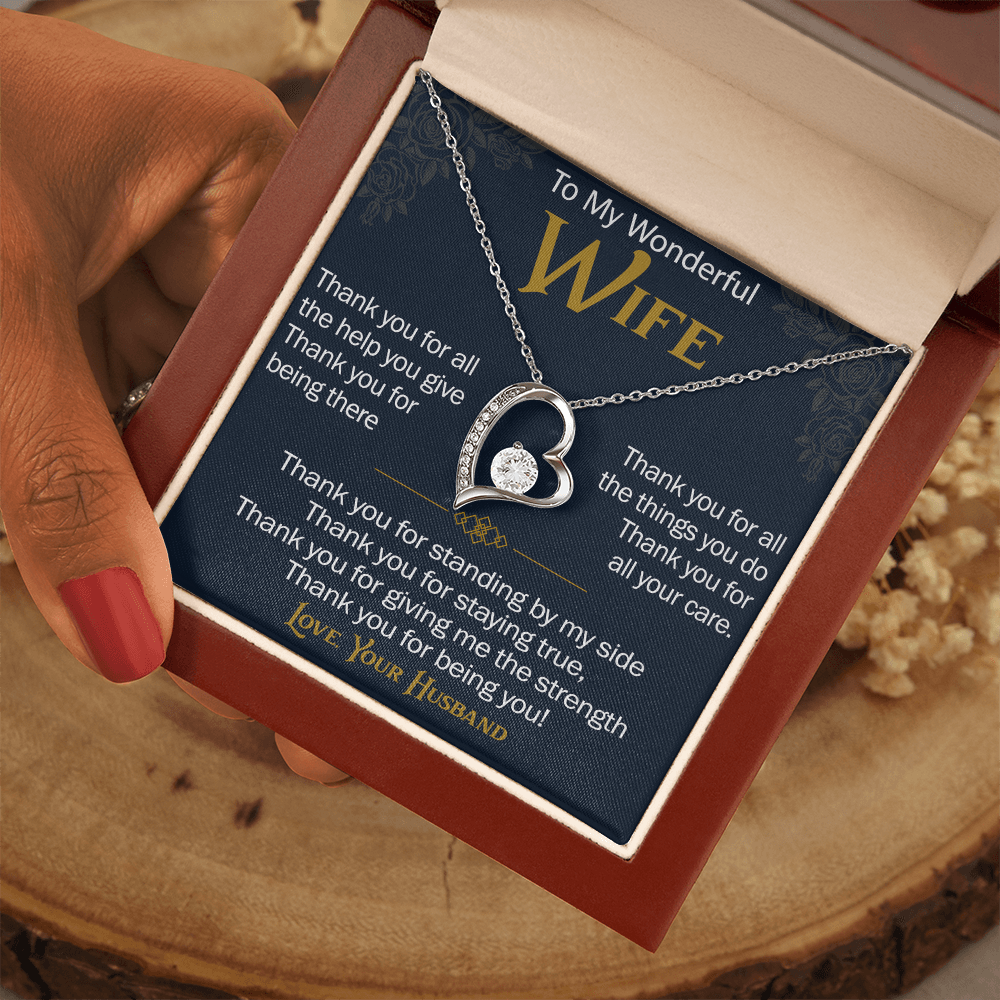 To My Wife Forever Love Necklace Meaningful Gift from Husband - Romantic Jewelry for Bride
