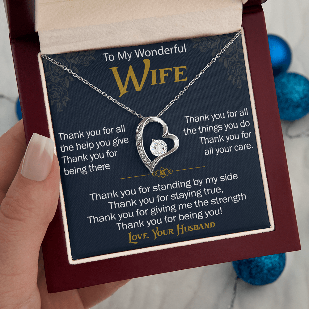 To My Wife Forever Love Necklace Meaningful Gift from Husband - Romantic Jewelry for Bride