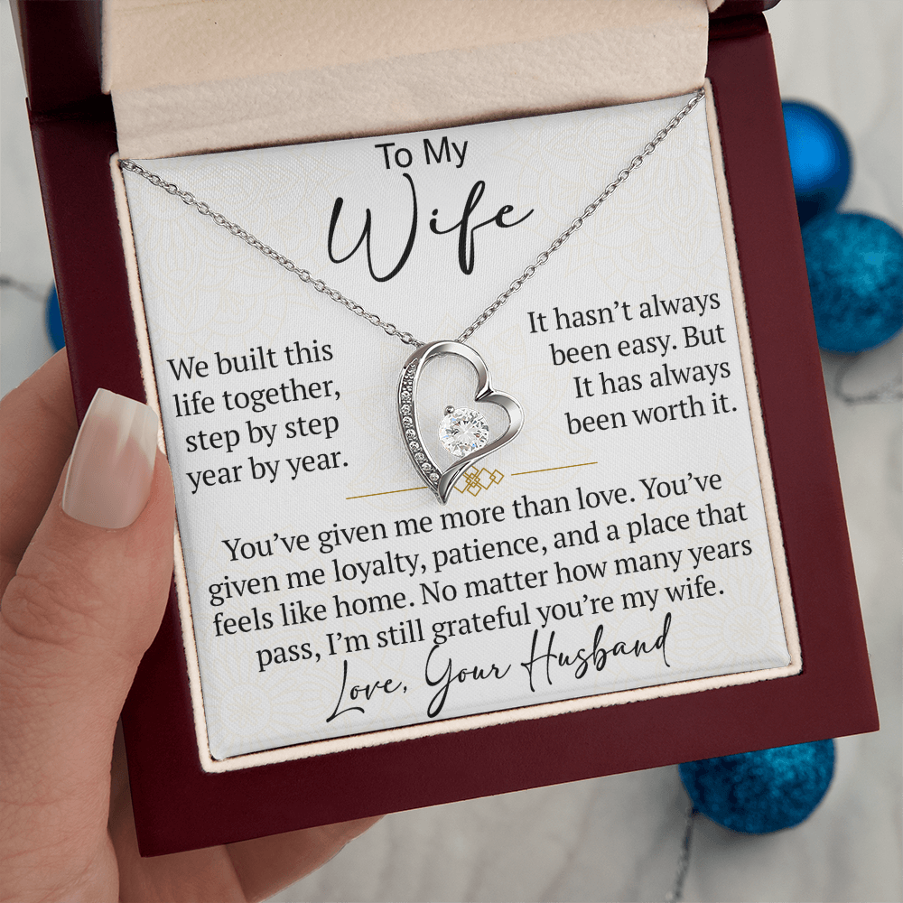 Forever Love Necklace Gift for Wife from Husband, To My Soulmate Wedding Anniversary Gift, Surprise Your Lover Gift on Special Occasions