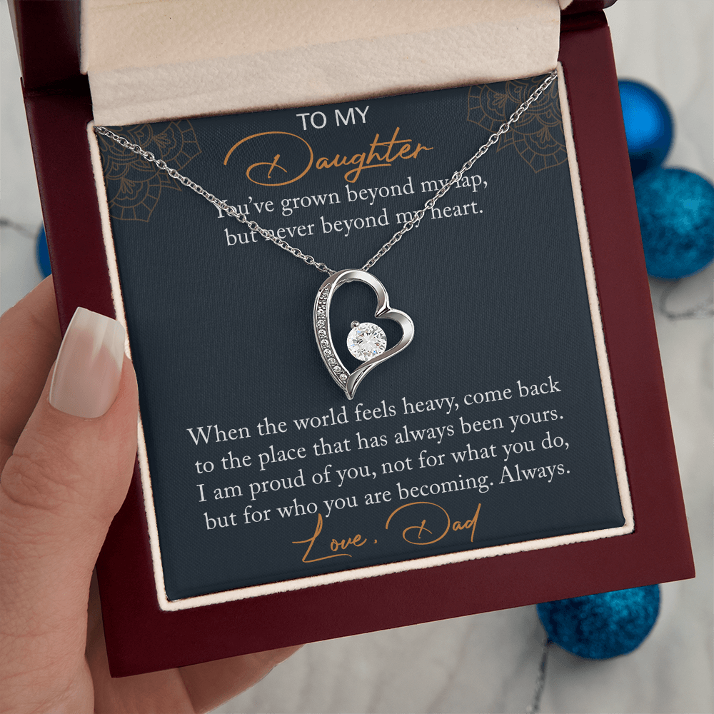 Dad To Daughter Necklace Heartfelt Birthday Gift For Adult Daughter Graduation Jewelry Wedding Keepsake Present