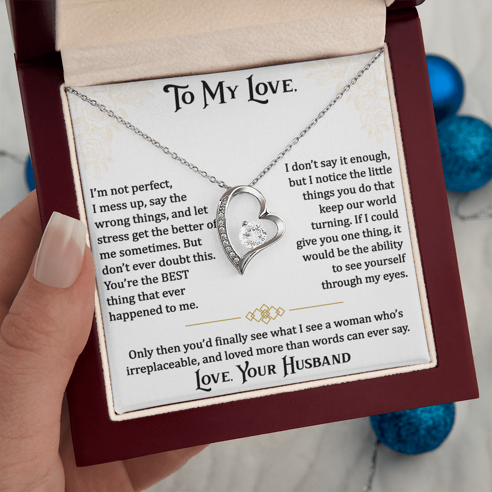 Gifts for Love, Forever Love Necklace for Wife From Husband, Anniversary Jewelry, Christmas Birthday for Her
