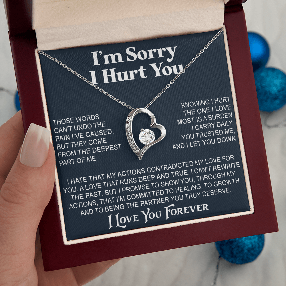 Apology Gift For Her - Forever Love Necklace - I'm Sorry I Hurt You