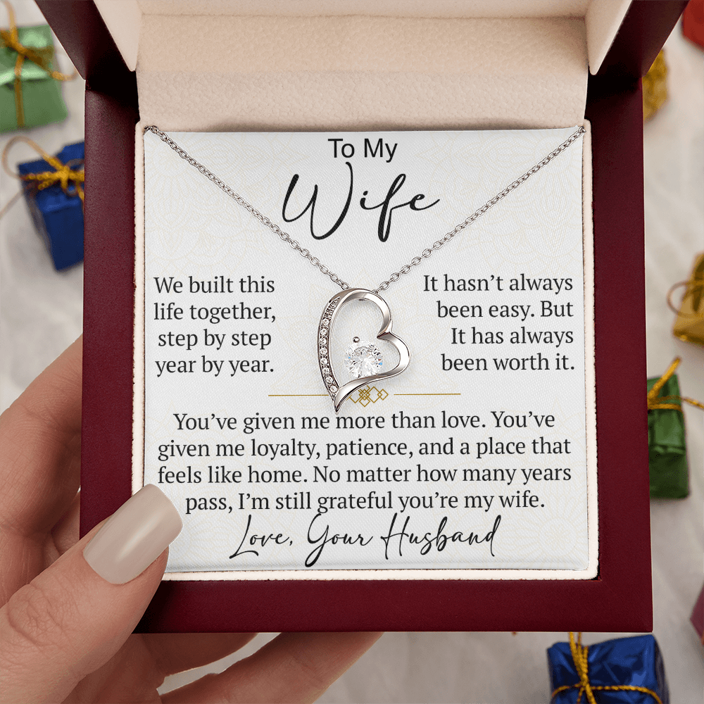 Forever Love Necklace Gift for Wife from Husband, To My Soulmate Wedding Anniversary Gift, Surprise Your Lover Gift on Special Occasions