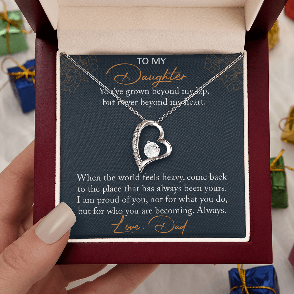 Dad To Daughter Necklace Heartfelt Birthday Gift For Adult Daughter Graduation Jewelry Wedding Keepsake Present