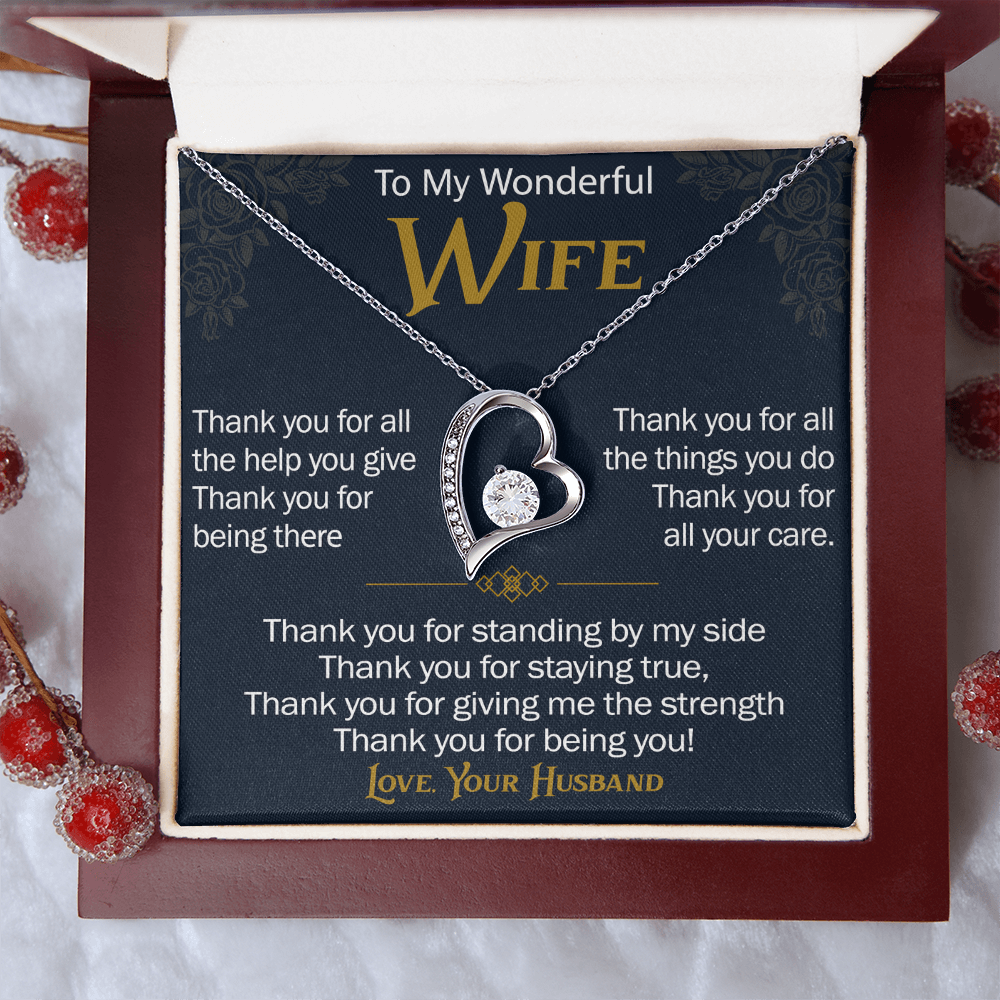 To My Wife Forever Love Necklace Meaningful Gift from Husband - Romantic Jewelry for Bride