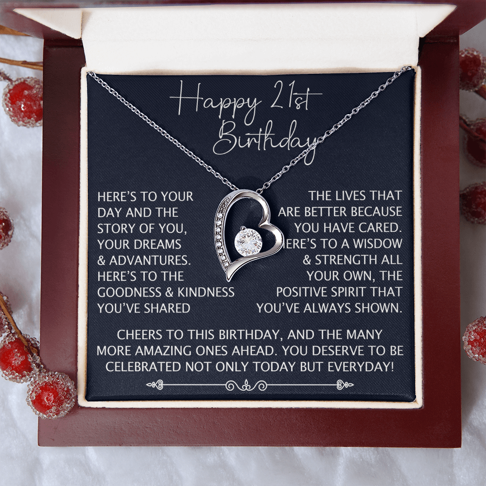 Happy Birthday to Your Daughter, Unique Forever Love Necklace Family Member Gift for Birthday Wedding Graduation Christmas