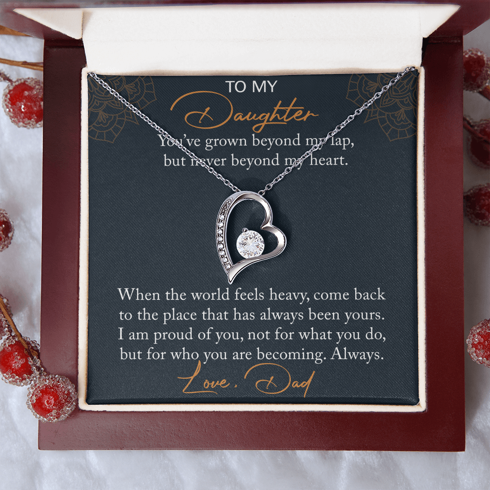 Dad To Daughter Necklace Heartfelt Birthday Gift For Adult Daughter Graduation Jewelry Wedding Keepsake Present