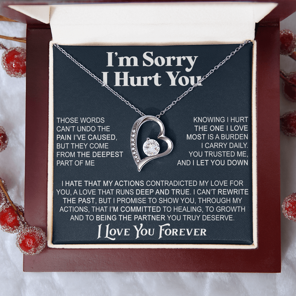 Apology Gift For Her - Forever Love Necklace - I'm Sorry I Hurt You